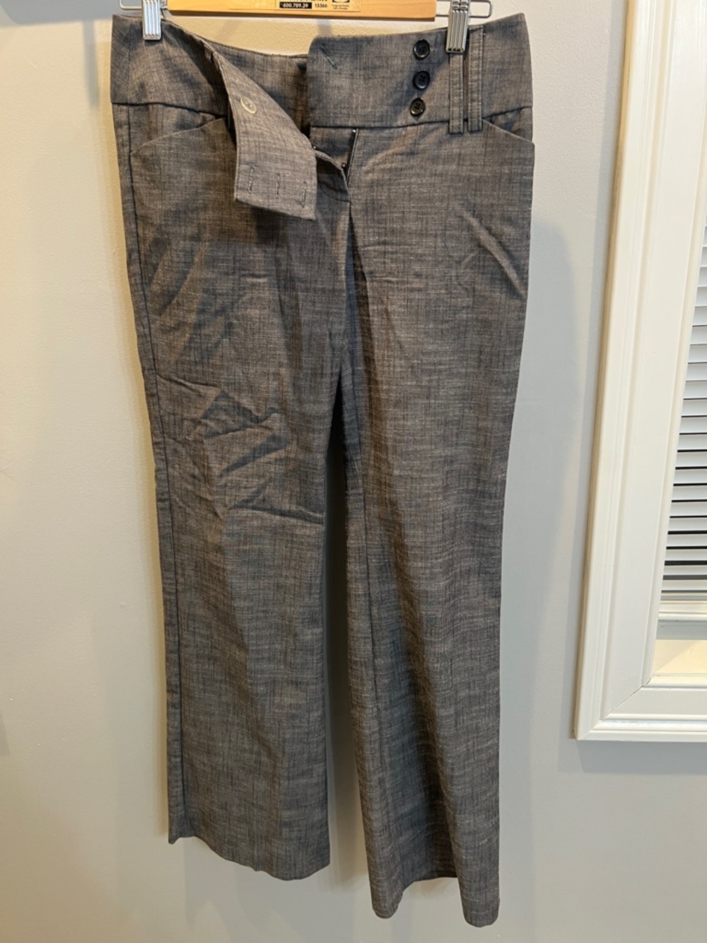 Women’s Gray Dress Trousers - Classic Straight Leg